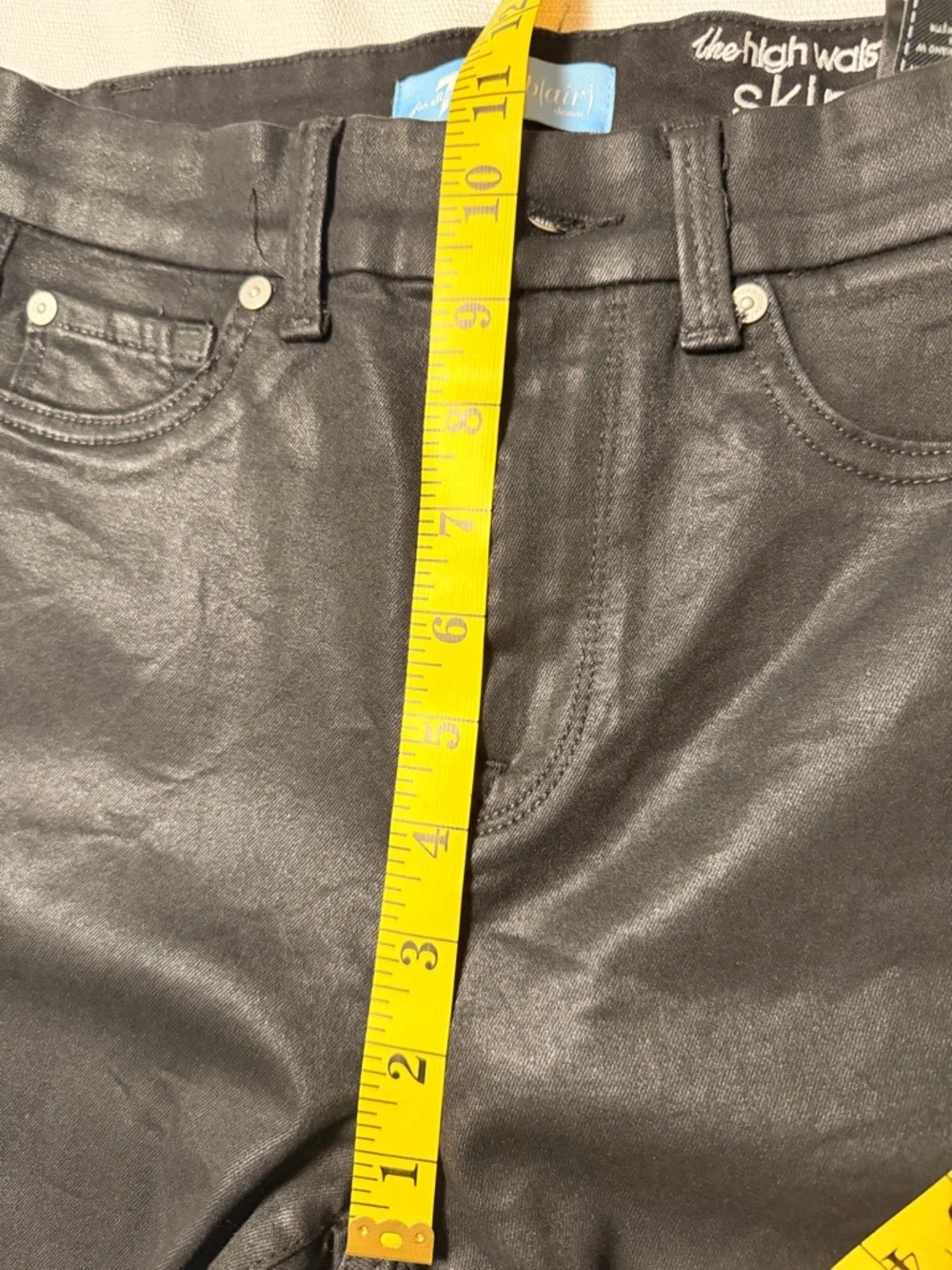 7 For All Mankind Black Skinny Jeans - Picture 10 of 12